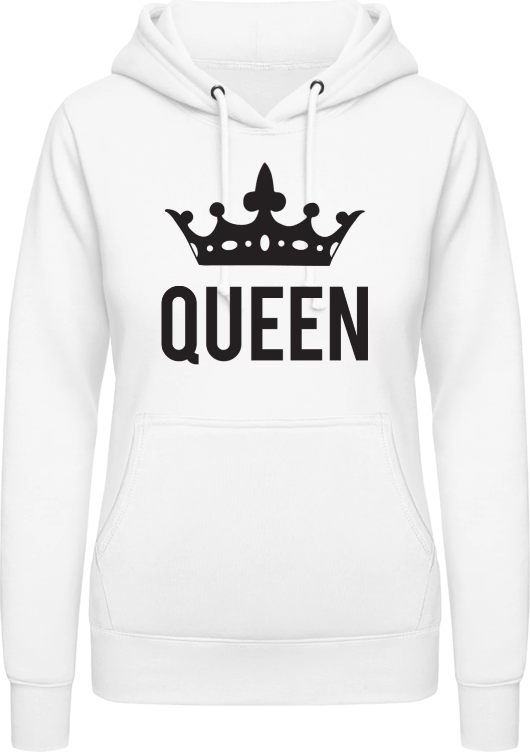 Queen - Arctic white AWDis ladies hoodie - Front