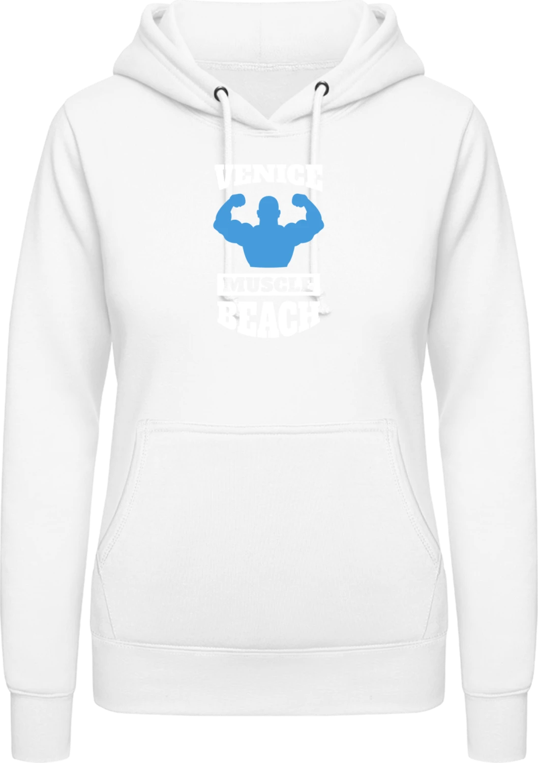 Venice Muscle Beach - Arctic white AWDis ladies hoodie - Front