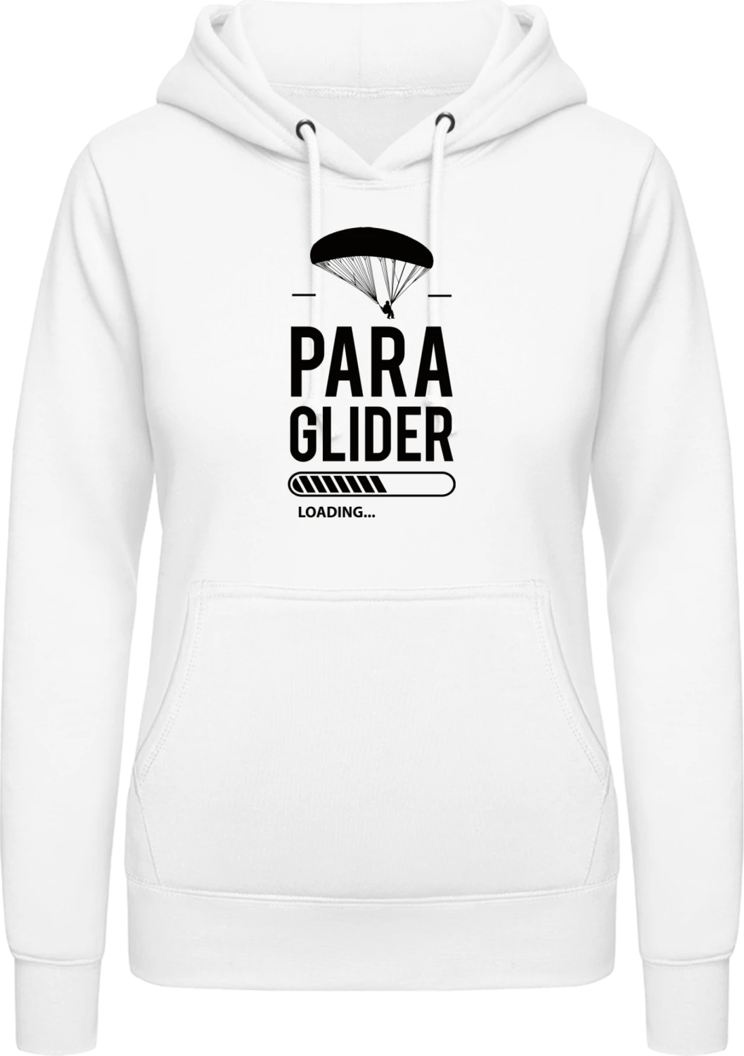 Paraglider Loading - Arctic white AWDis ladies hoodie - Front