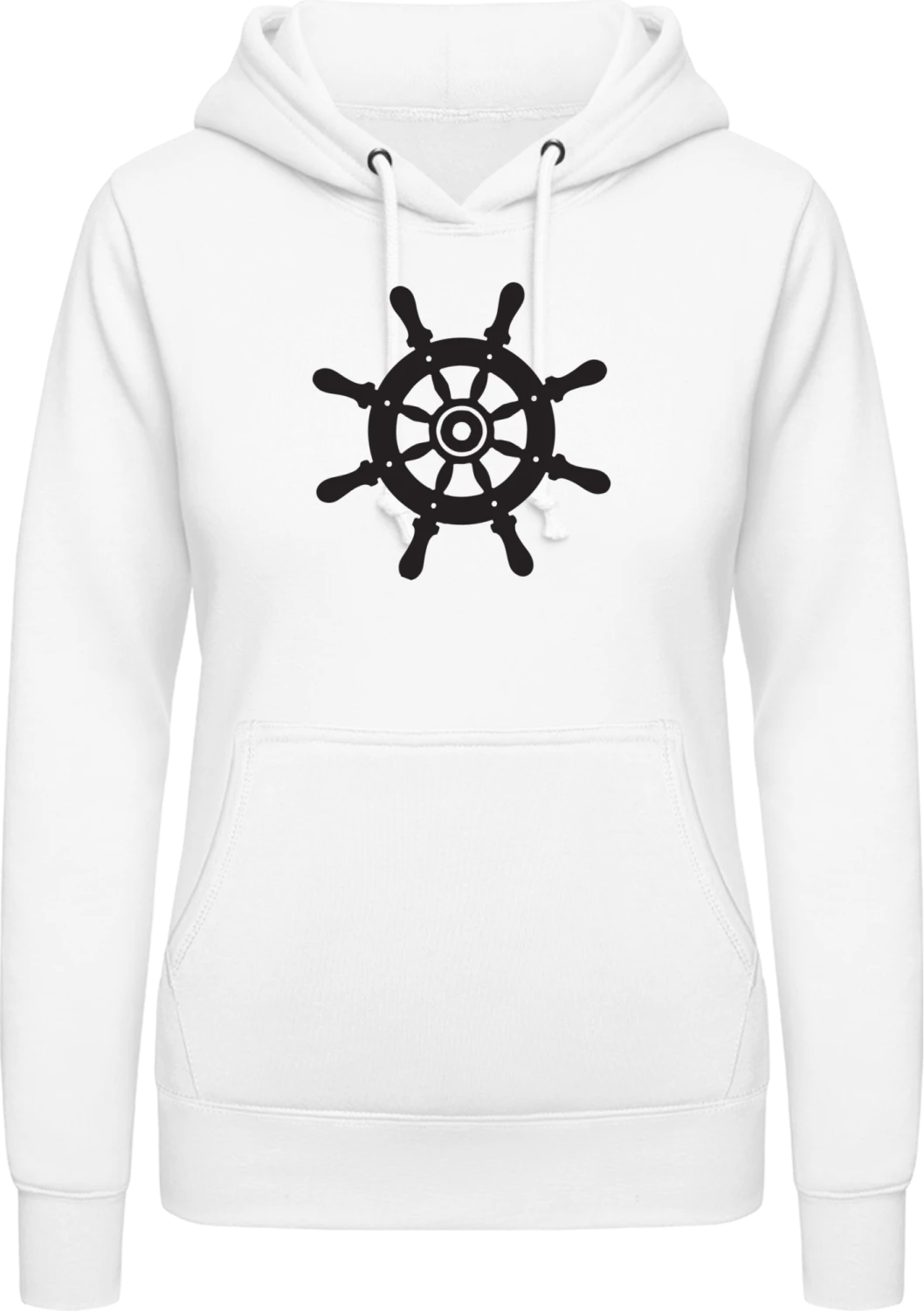 Ship Rutter - Arctic white AWDis ladies hoodie - Front