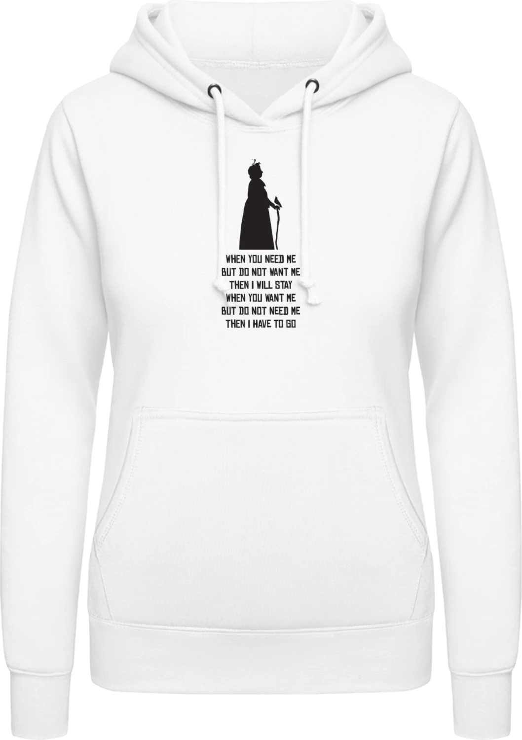 Nanny Mcphee - Arctic white AWDis ladies hoodie - Front