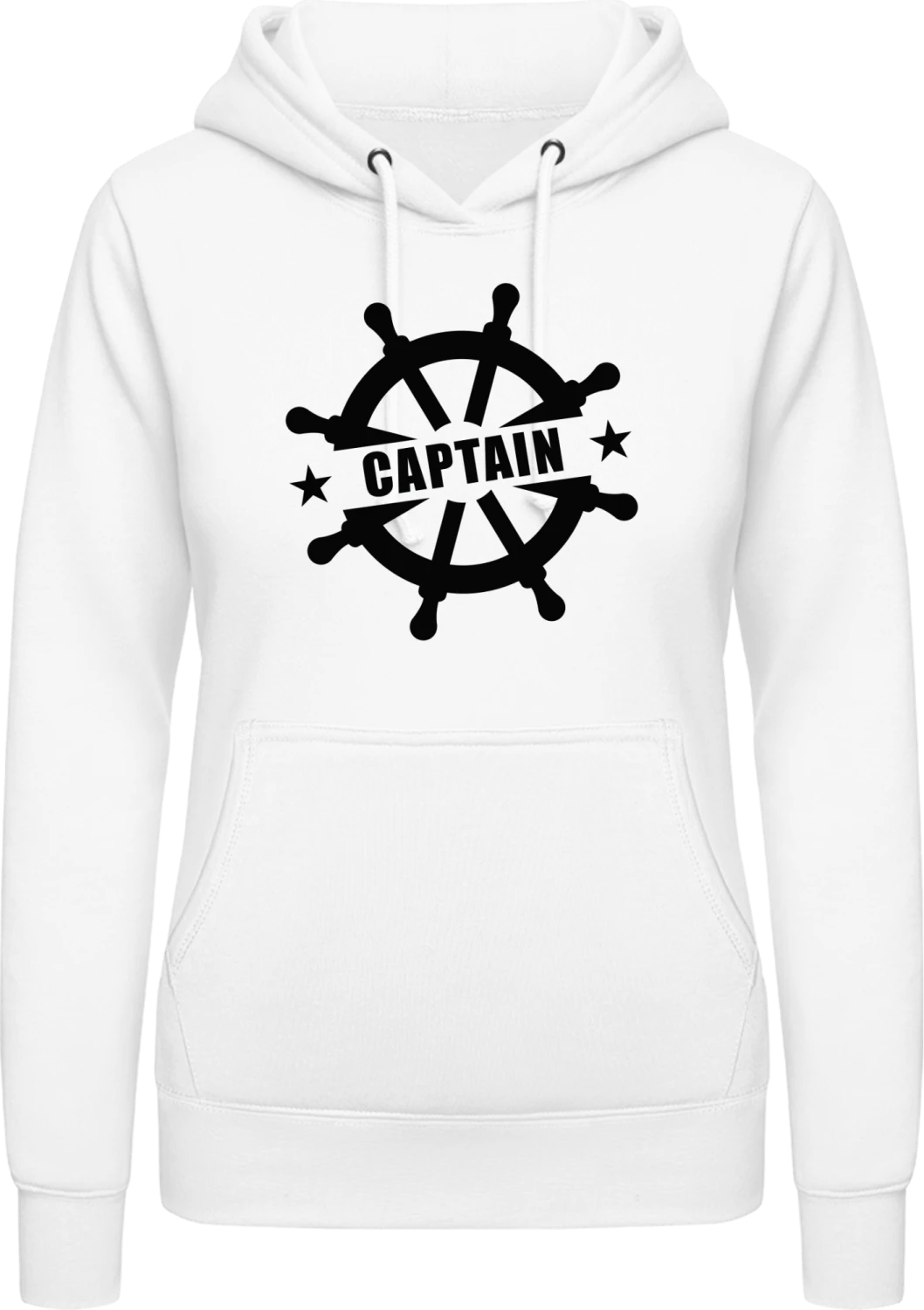 Ship Captain - Arctic white AWDis ladies hoodie - Front