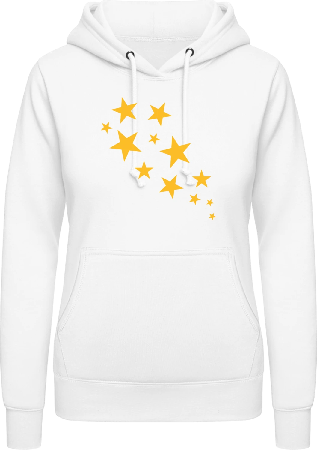 Stars Composition - Arctic white AWDis ladies hoodie - Front