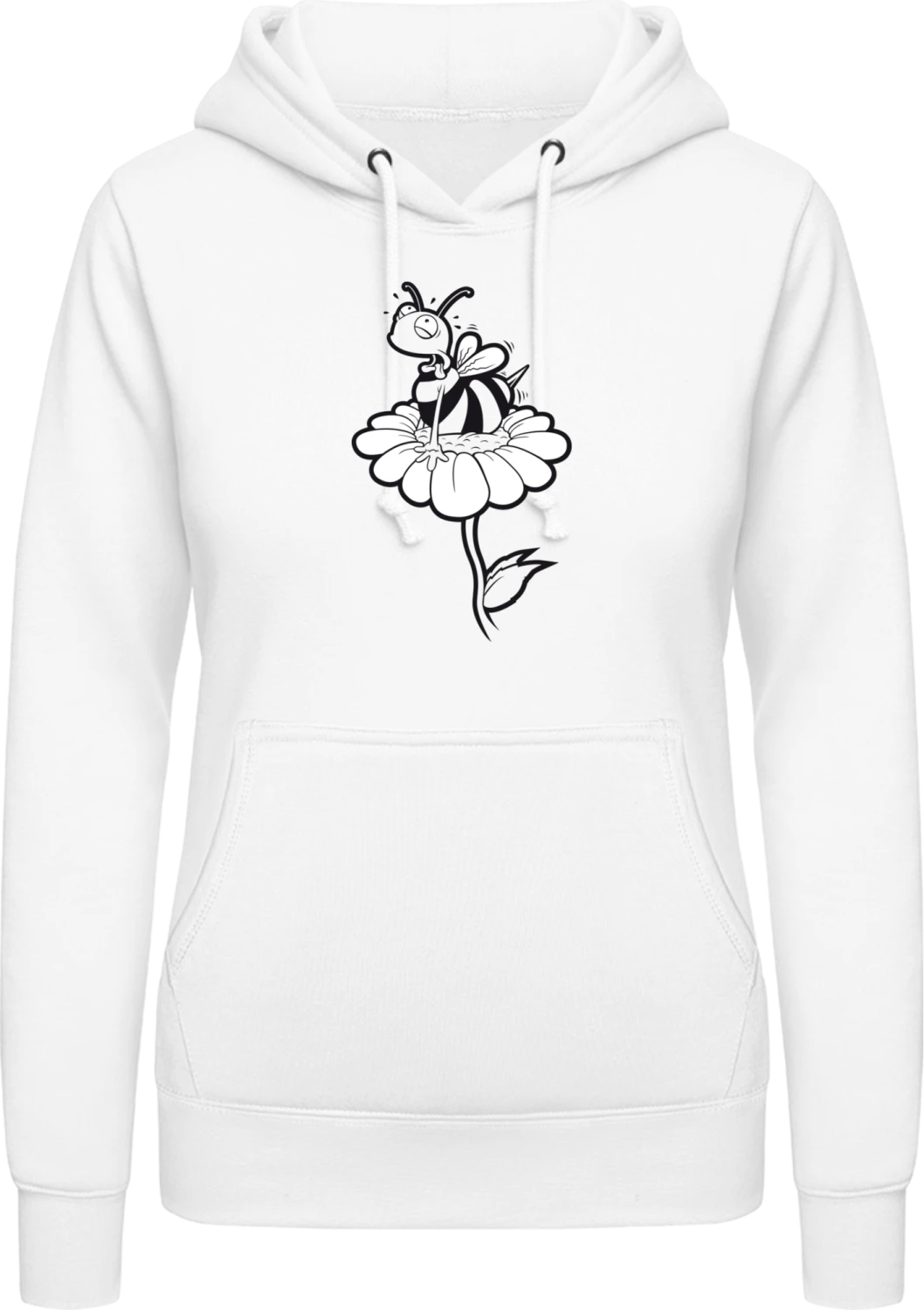 Biene Und Blume - Arctic white AWDis ladies hoodie - Front