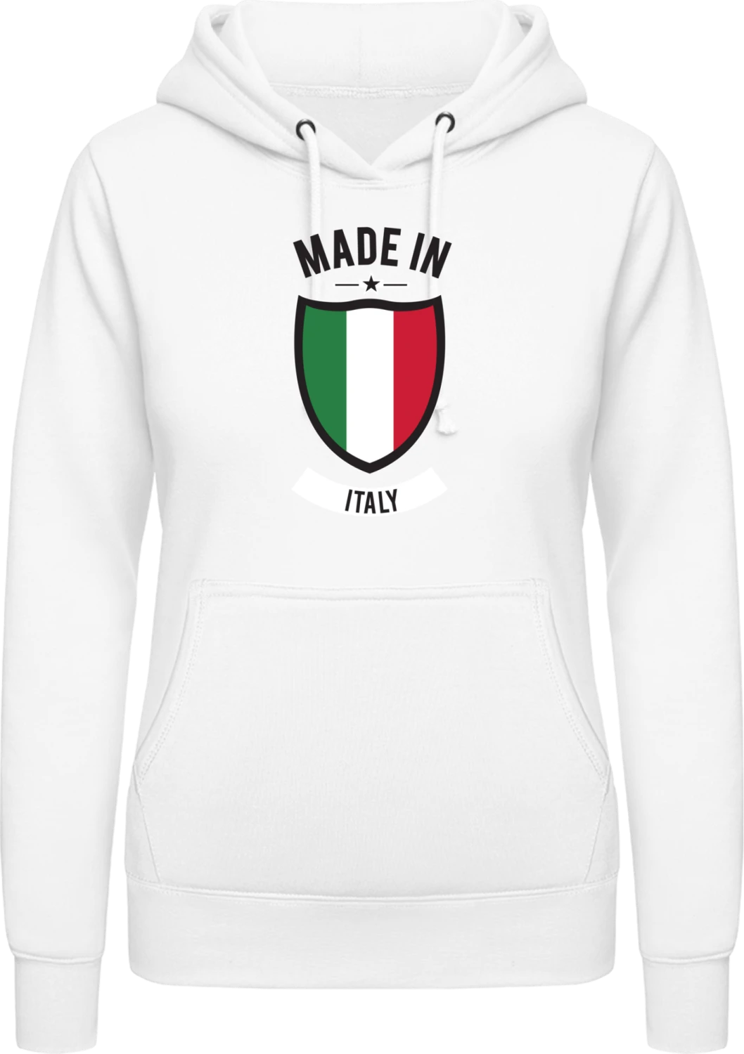 Made in Italy - Arctic white AWDis ladies hoodie - Front