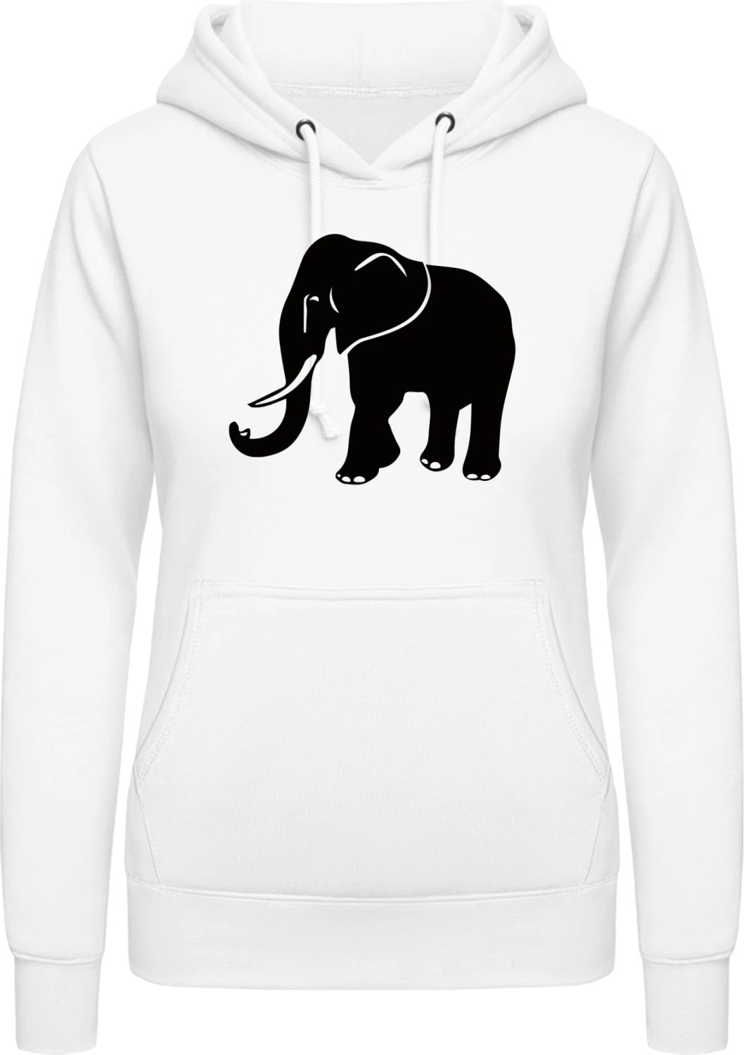 Elefant Icon - Arctic white AWDis ladies hoodie - Front