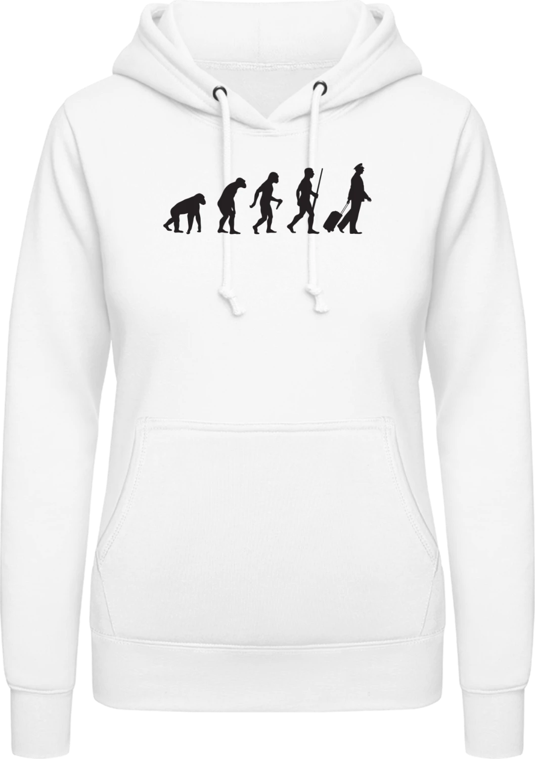 Pilot Evolution Logo - Arctic white AWDis ladies hoodie - Front