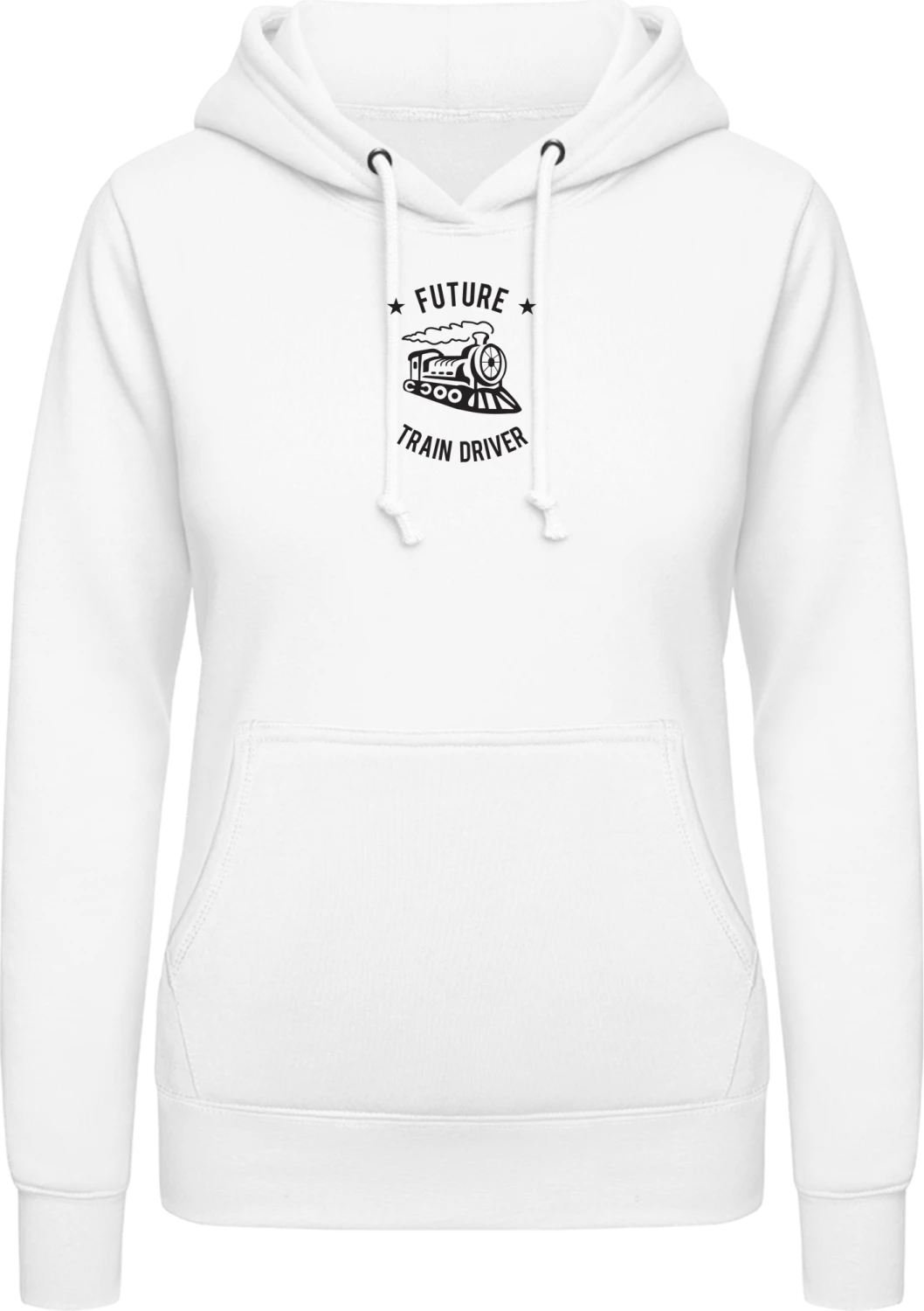 Future Train Driver - Arctic white AWDis ladies hoodie - Front