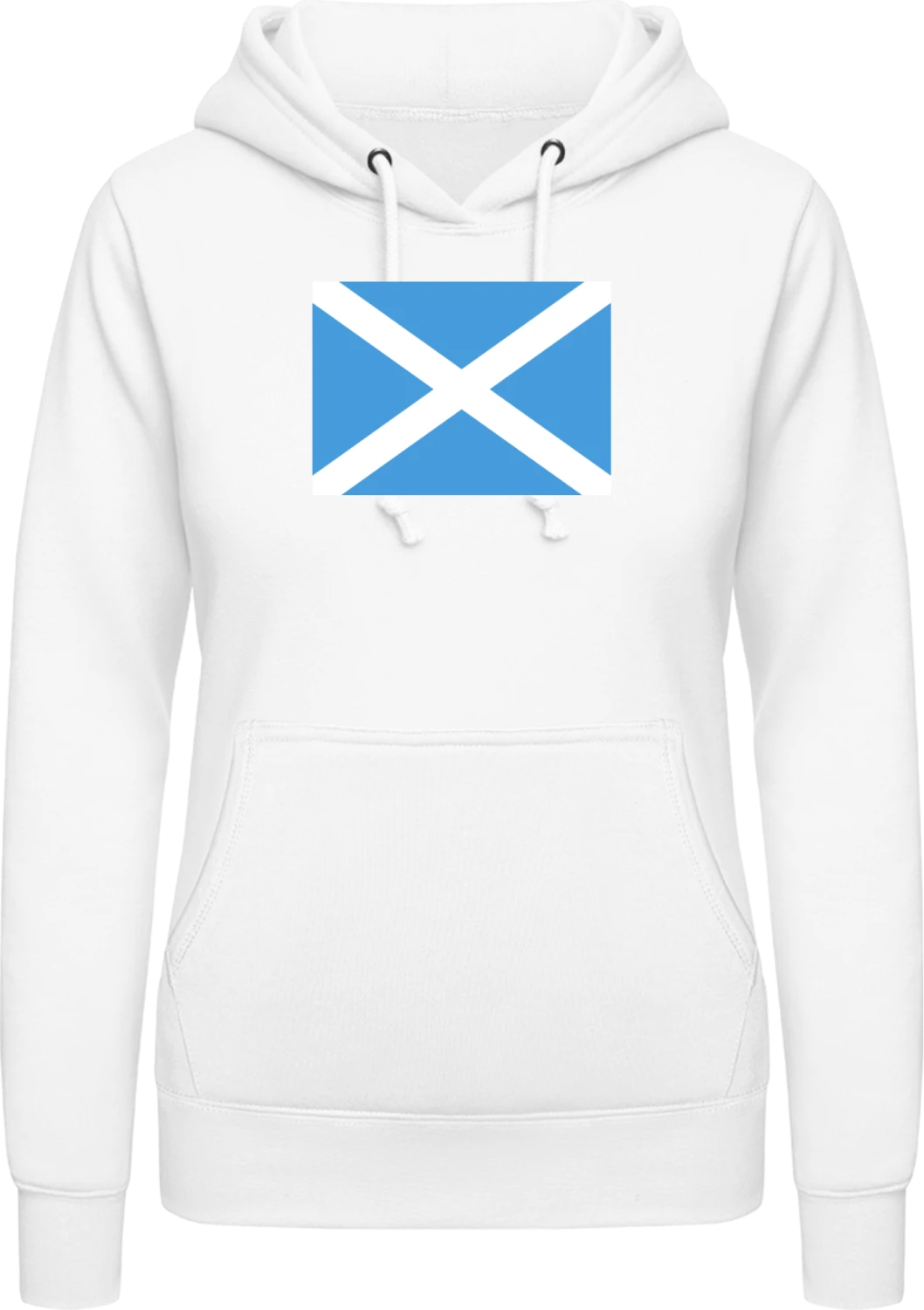 Schottland Flag - Arctic white AWDis ladies hoodie - Front