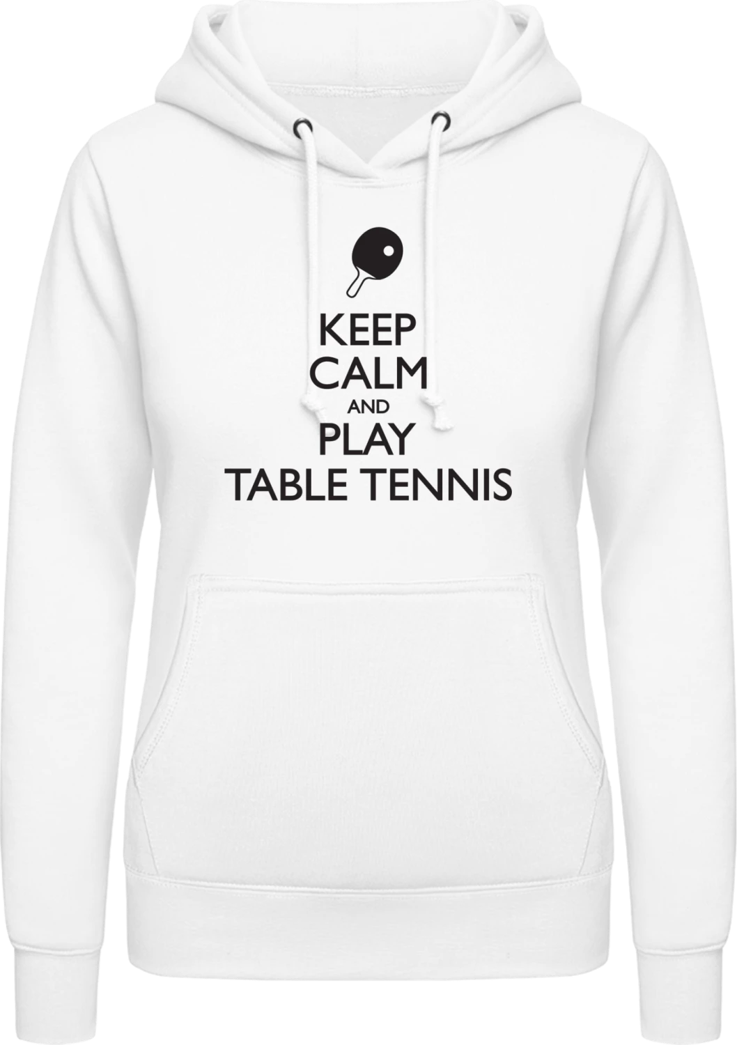 Play Table Tennis - Arctic white AWDis ladies hoodie - Front