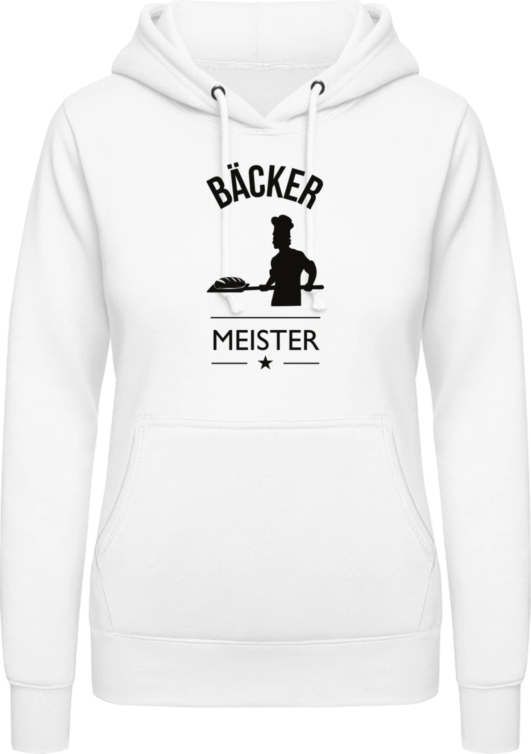 Bäcker Meister - Arctic white AWDis ladies hoodie - Front