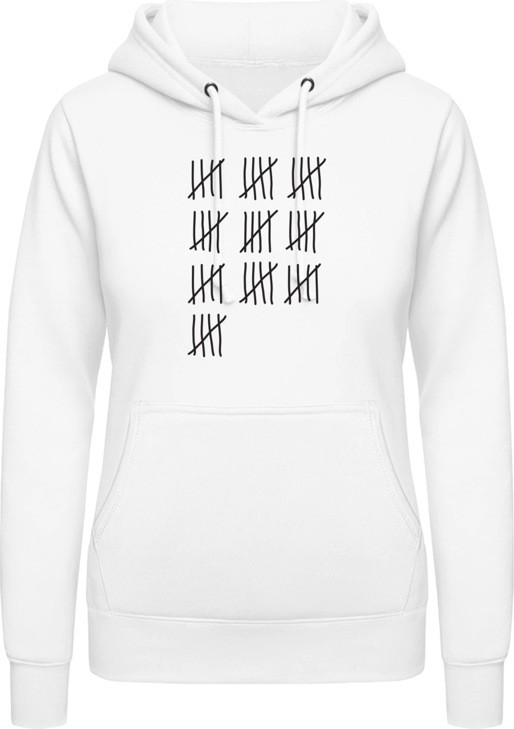 50 Birthday - Arctic white AWDis ladies hoodie - Front