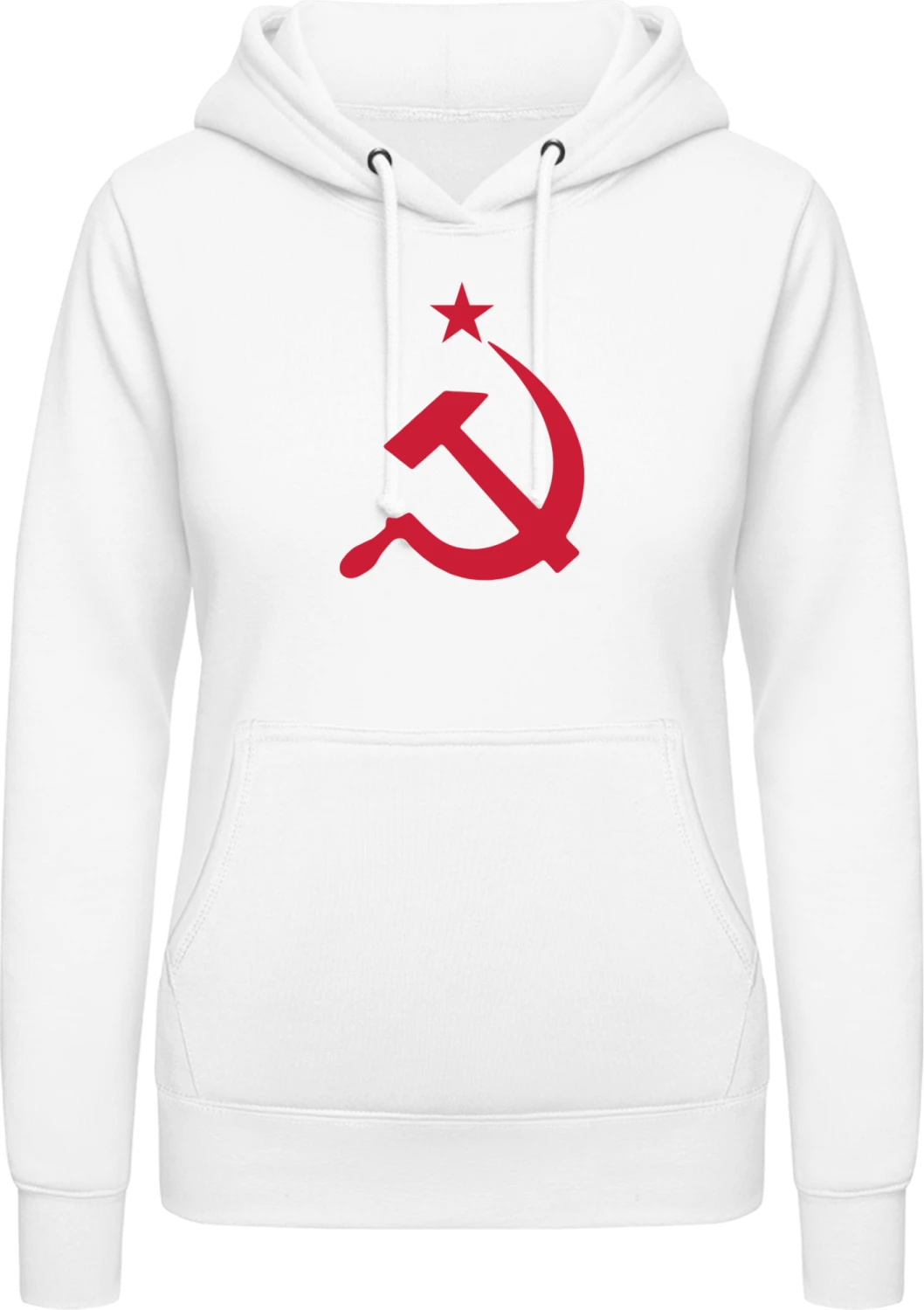 Communism Symbol - Arctic white AWDis ladies hoodie - Front