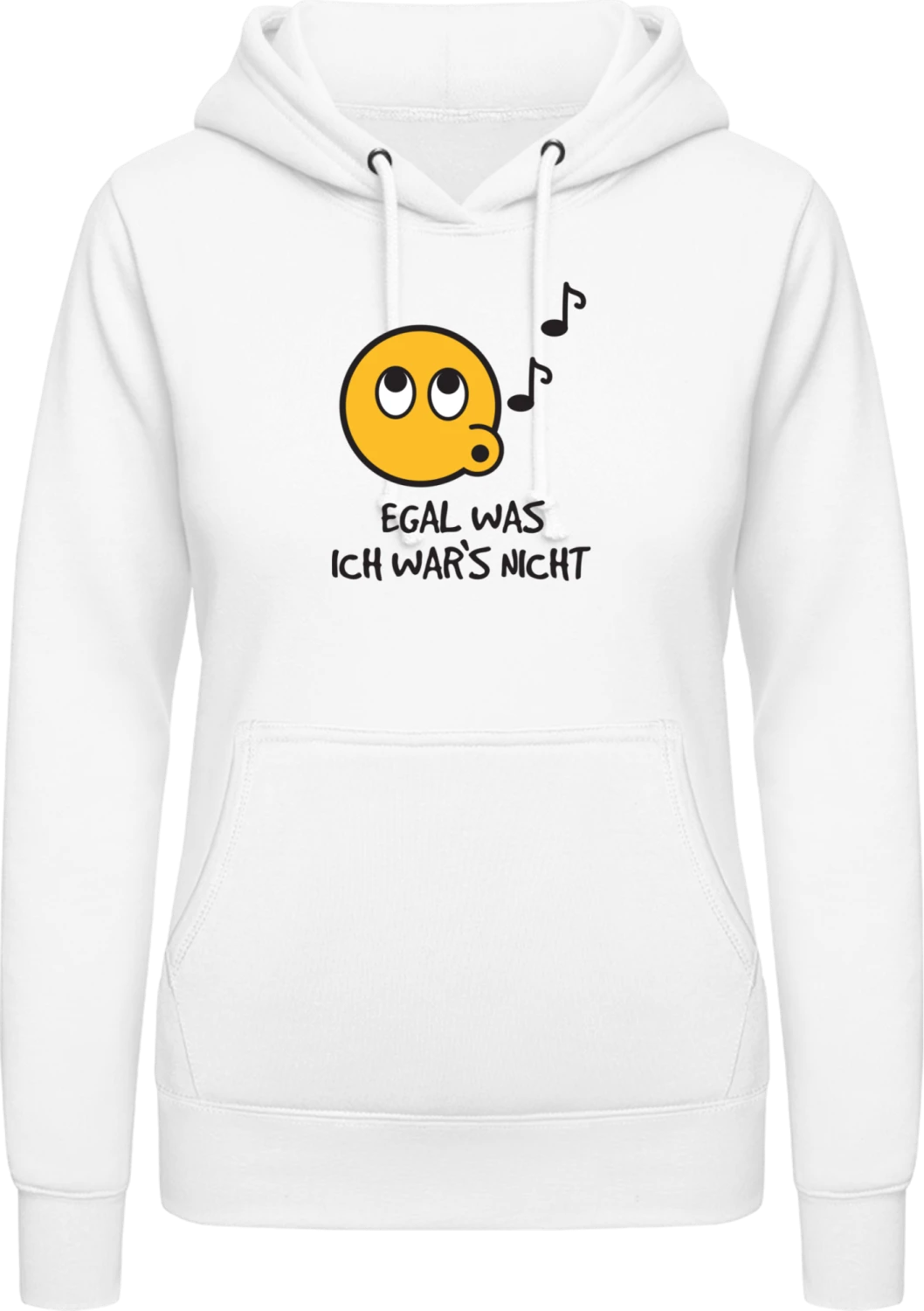 Egal was ich war's nicht - Arctic white AWDis ladies hoodie - Front