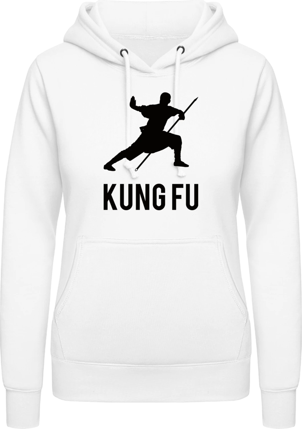 Kung Fu Fighter - Arctic white AWDis ladies hoodie - Front