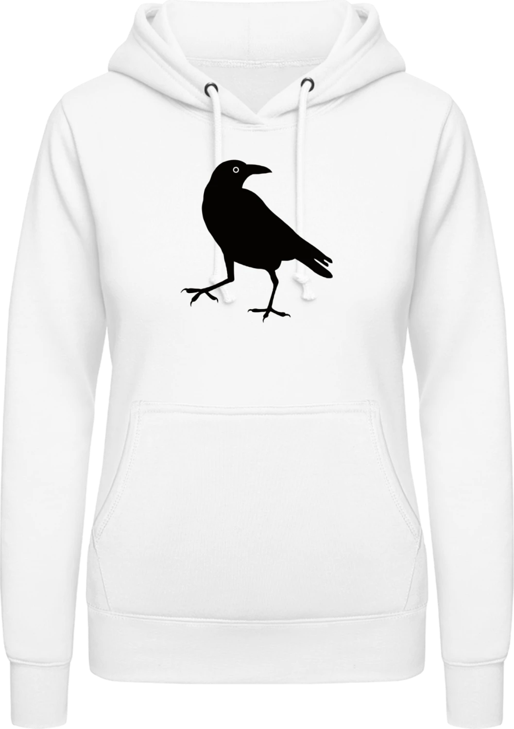 Krähe - Arctic white AWDis ladies hoodie - Front