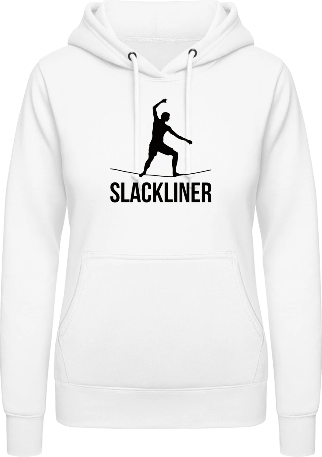 Slackliner - Arctic white AWDis ladies hoodie - Front