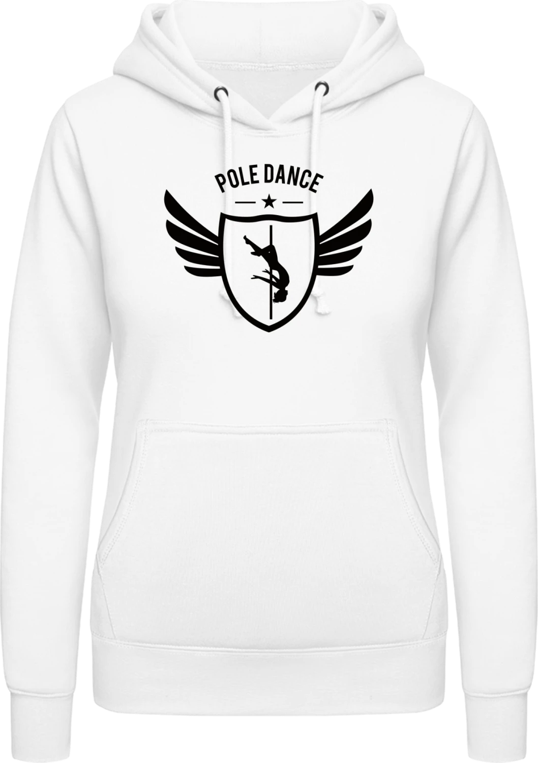 Pole Dance Winged - Arctic white AWDis ladies hoodie - Front