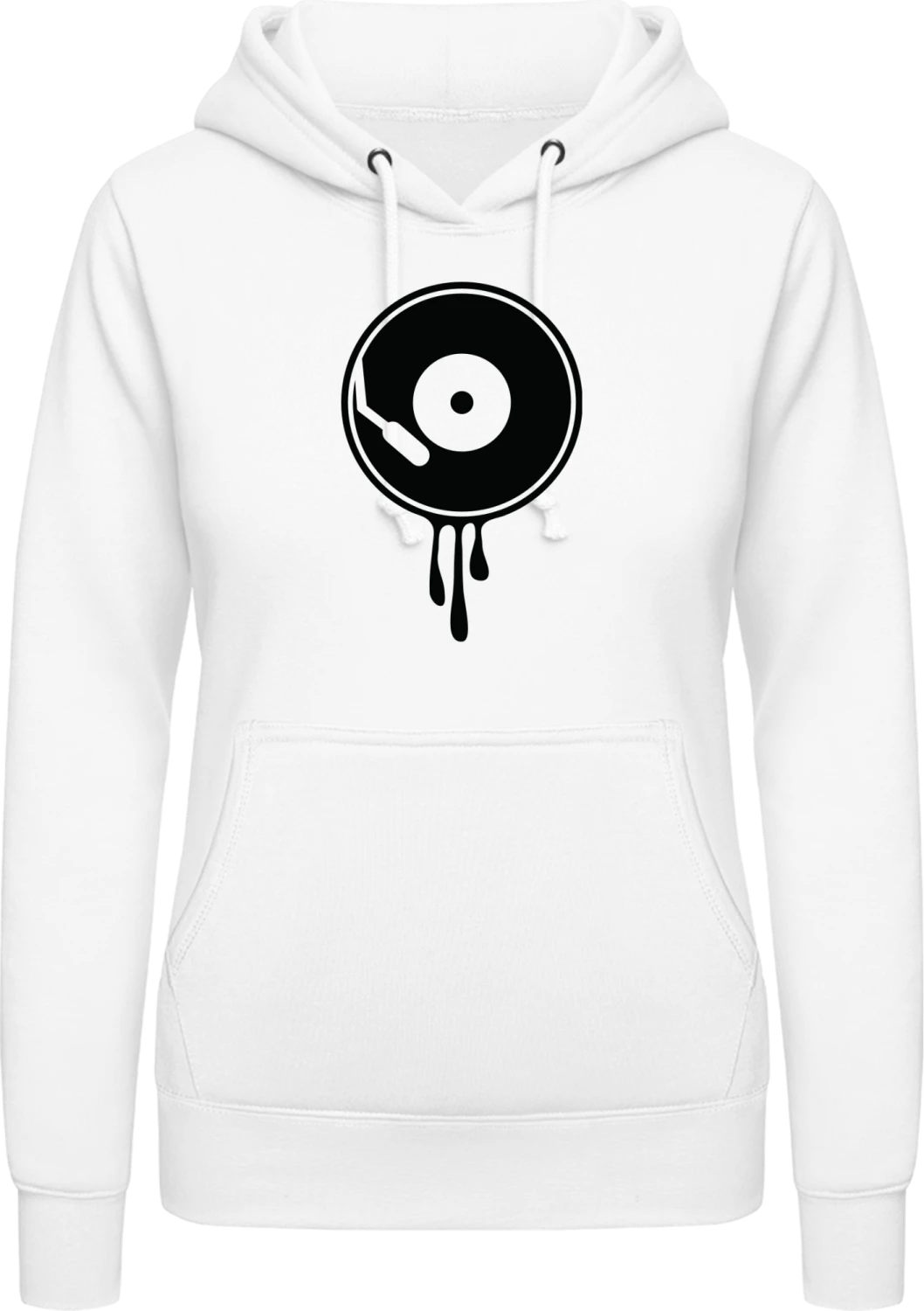 Hot Vinyl - Arctic white AWDis ladies hoodie - Front