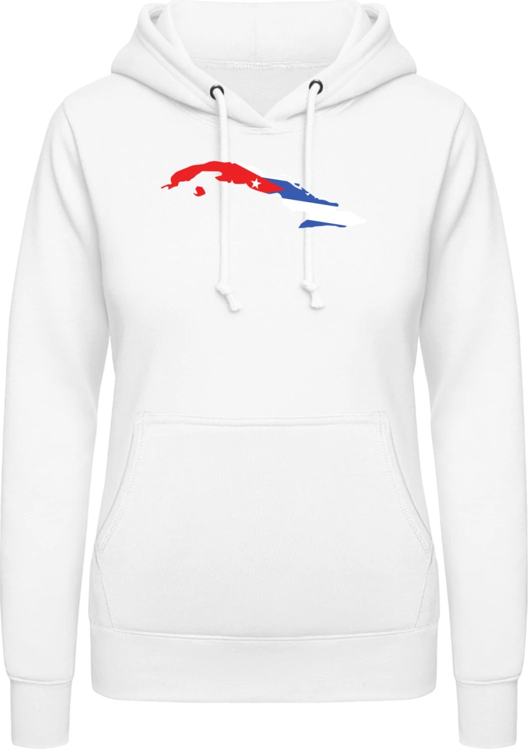 Kuba Karte - Arctic white AWDis ladies hoodie - Front