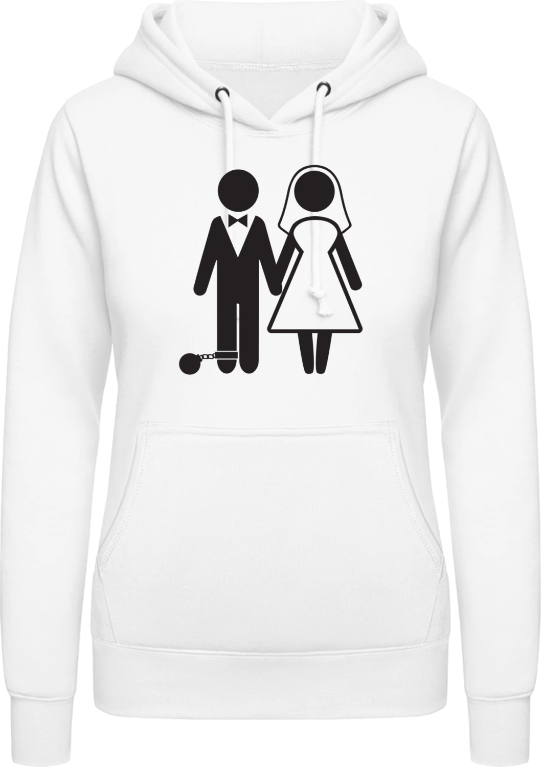 Groom The End - Arctic white AWDis ladies hoodie - Front