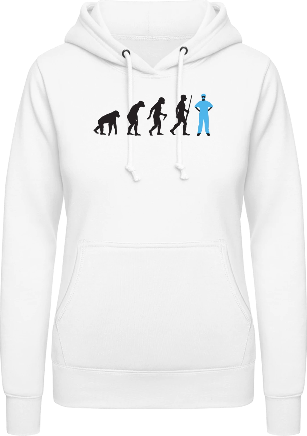 Surgeon Evolution - Arctic white AWDis ladies hoodie - Front