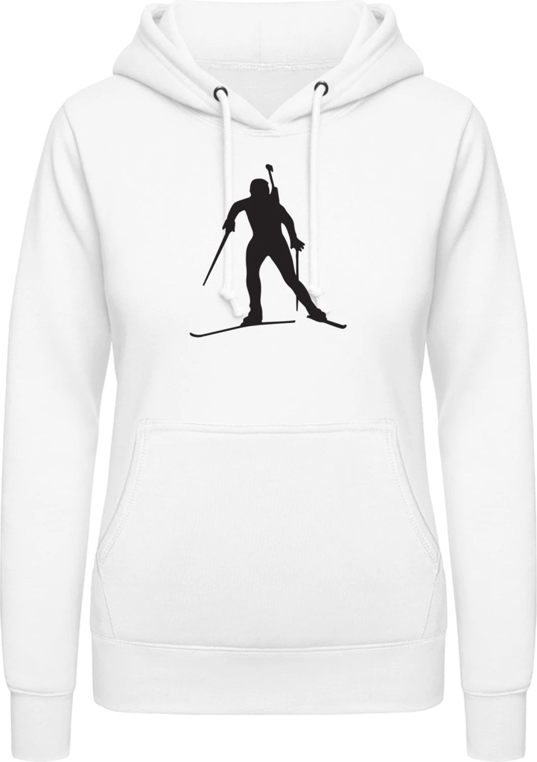 Biathlon - Arctic white AWDis ladies hoodie - Front