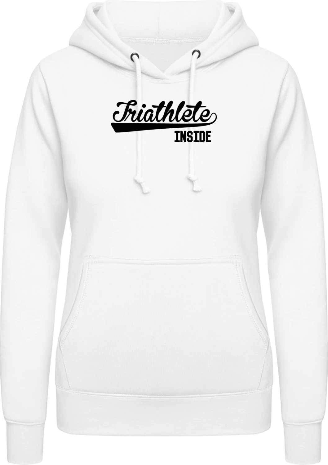 Triatlete Inside - Arctic white AWDis ladies hoodie - Front