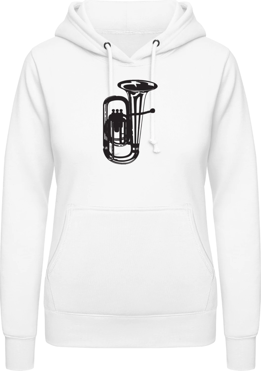 Trumpet Instrument - Arctic white AWDis ladies hoodie - Front