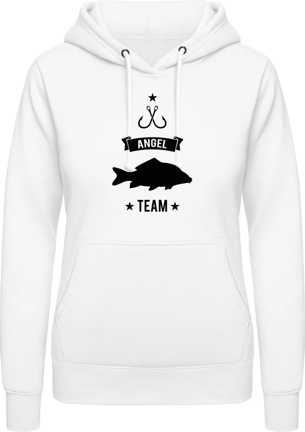 Karpfen Angel Team - Arctic white AWDis ladies hoodie - Front