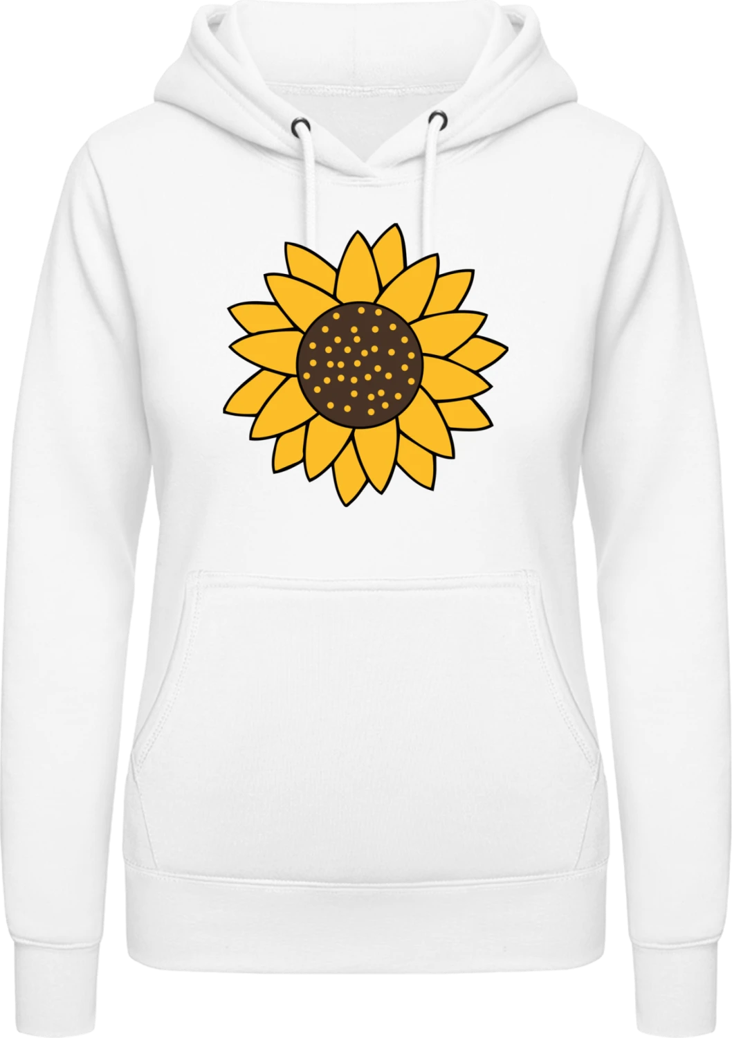 Sonnenblume - Arctic white AWDis ladies hoodie - Front