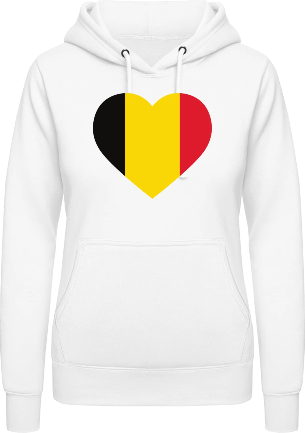 Belgien Herz - Arctic white AWDis ladies hoodie - Front