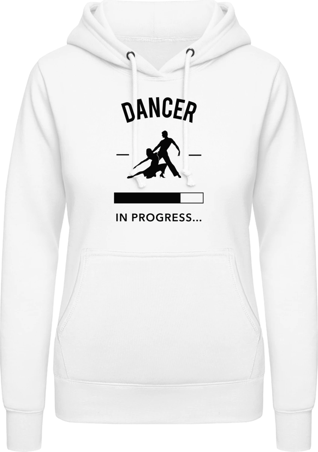 Latin Dancer in Progress - Arctic white AWDis ladies hoodie - Front