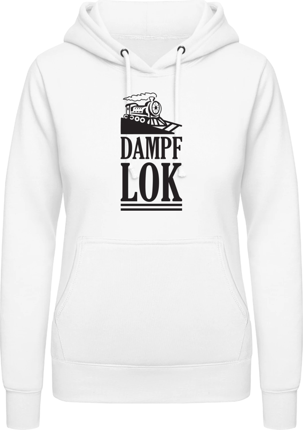 Dampflok - Arctic white AWDis ladies hoodie - Front