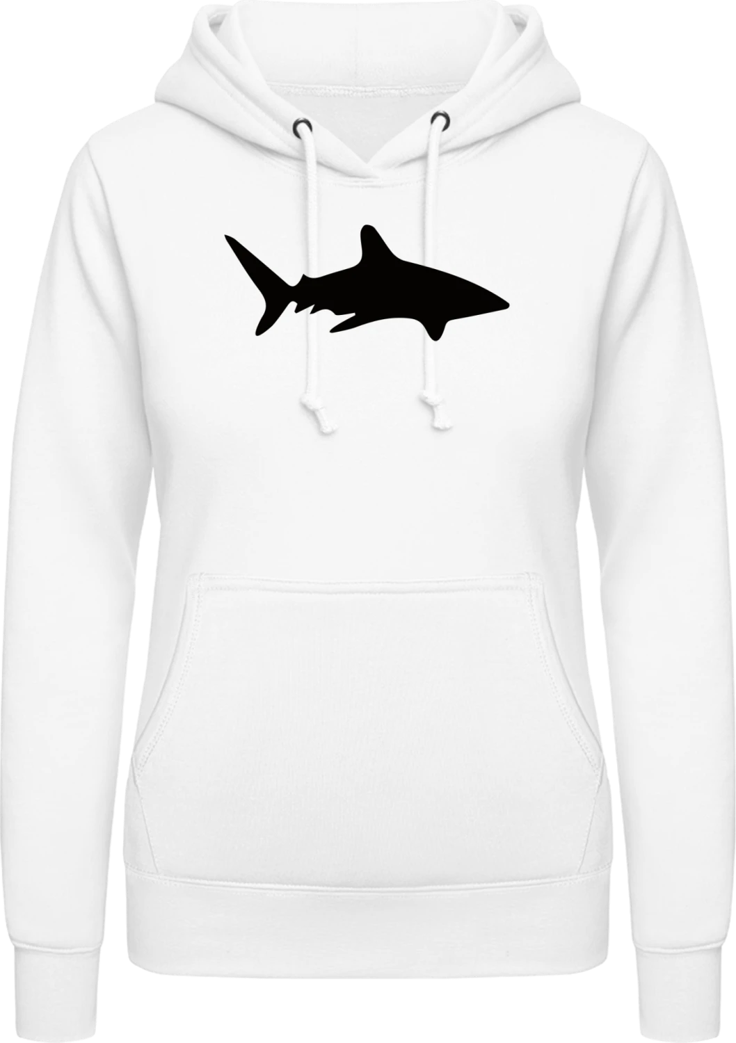 Haifisch - Arctic white AWDis ladies hoodie - Front