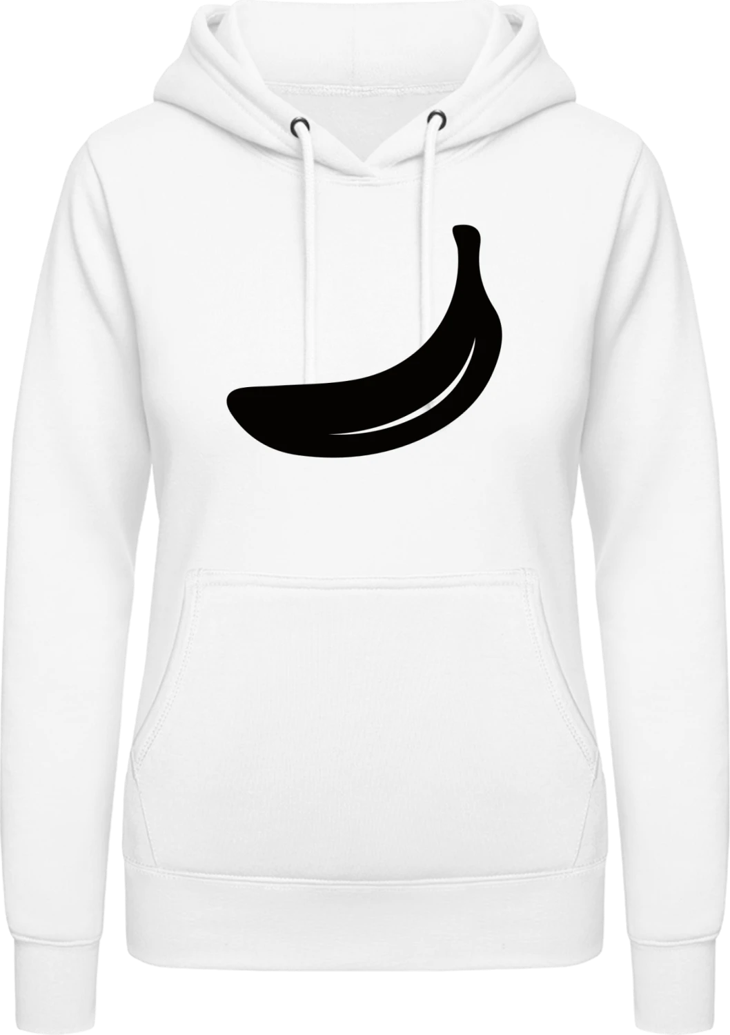 Banane - Arctic white AWDis ladies hoodie - Front