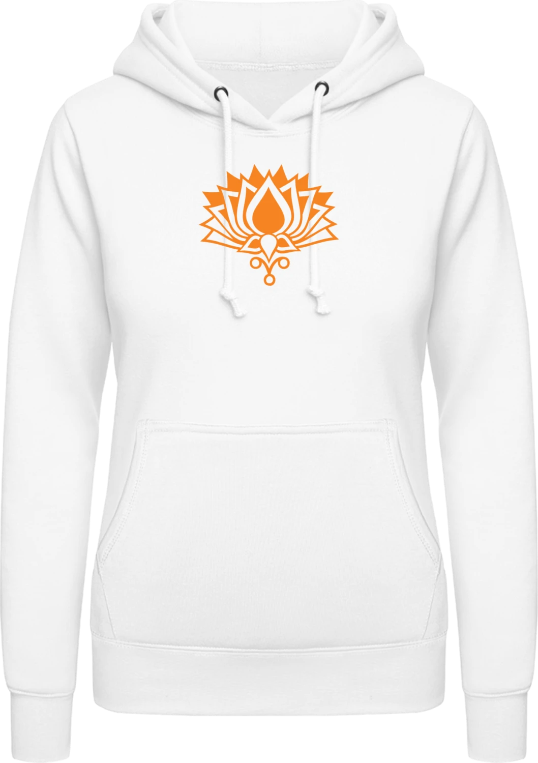 Yoga Lotus - Arctic white AWDis ladies hoodie - Front