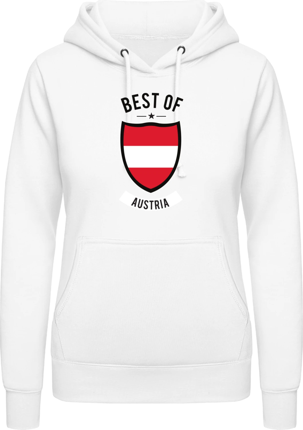 Best of Austria - Arctic white AWDis ladies hoodie - Front