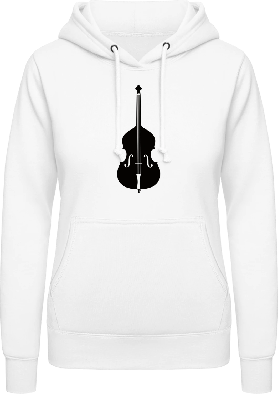 Contrabass Double Bass - Arctic white AWDis ladies hoodie - Front