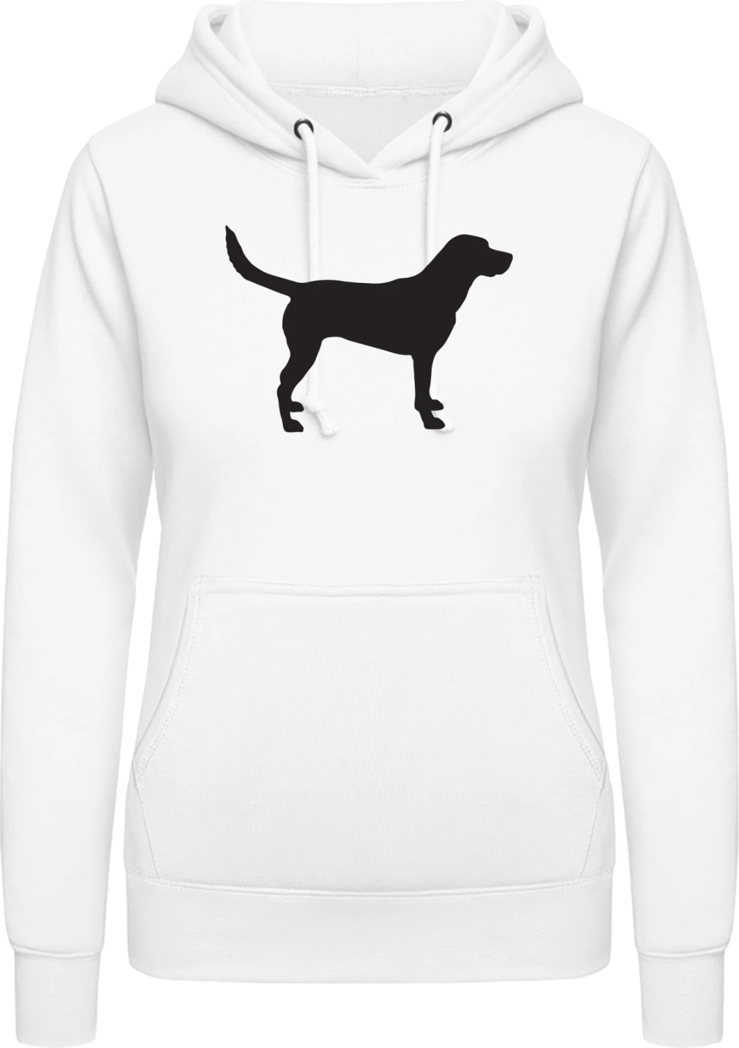 Labrador Dog - Arctic white AWDis ladies hoodie - Front