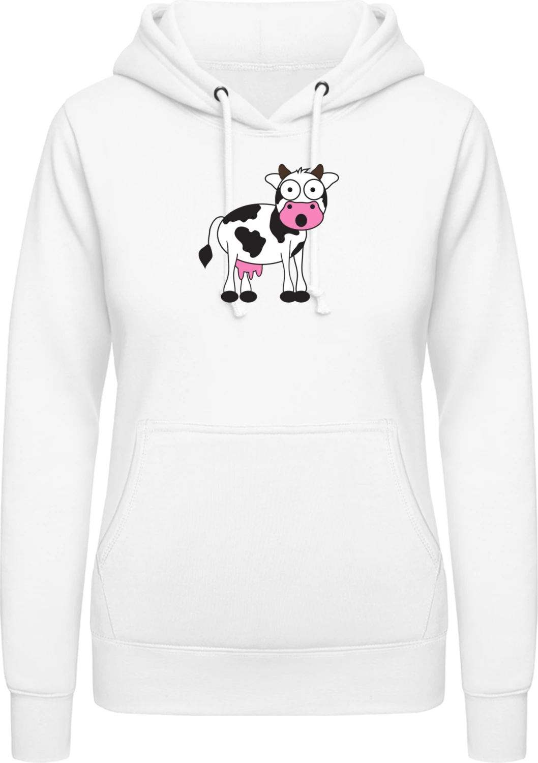 Cow Boeeee - Arctic white AWDis ladies hoodie - Front