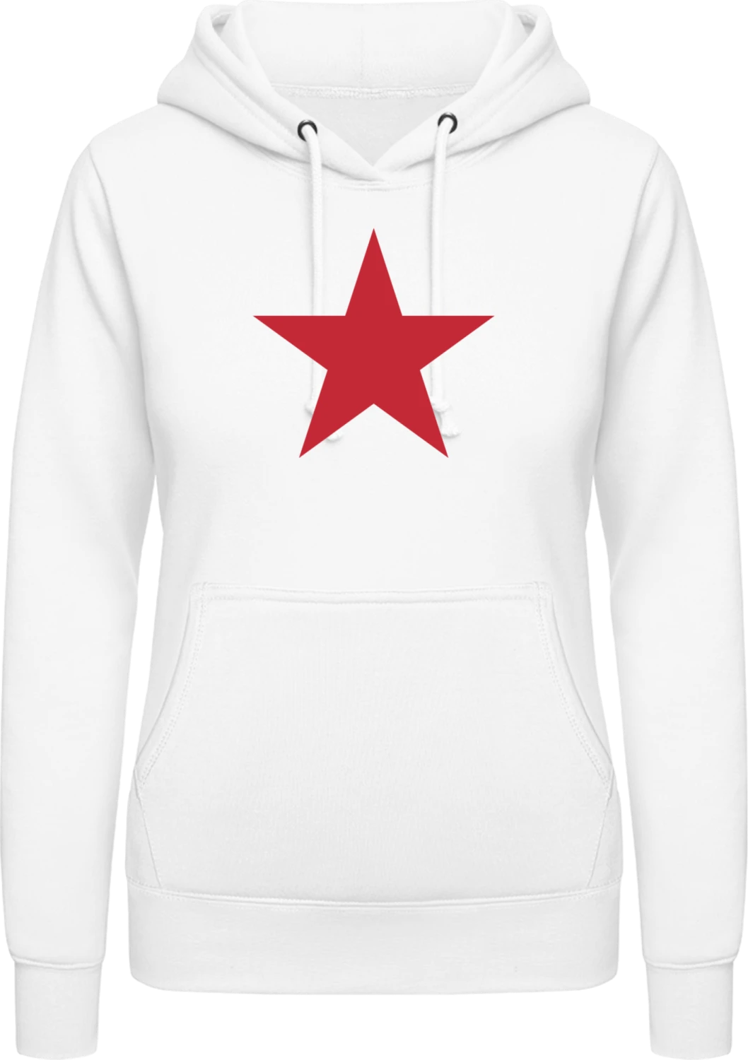 Roter Stern - Arctic white AWDis ladies hoodie - Front