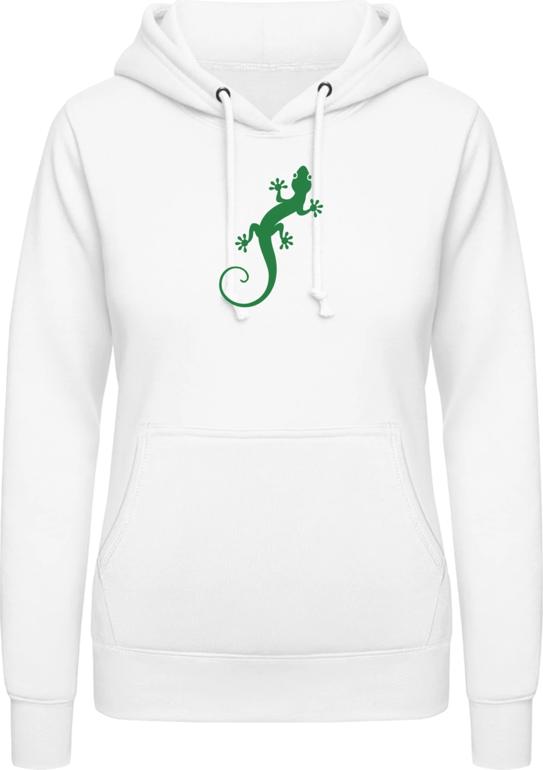 Gecko Reptile - Arctic white AWDis ladies hoodie - Front