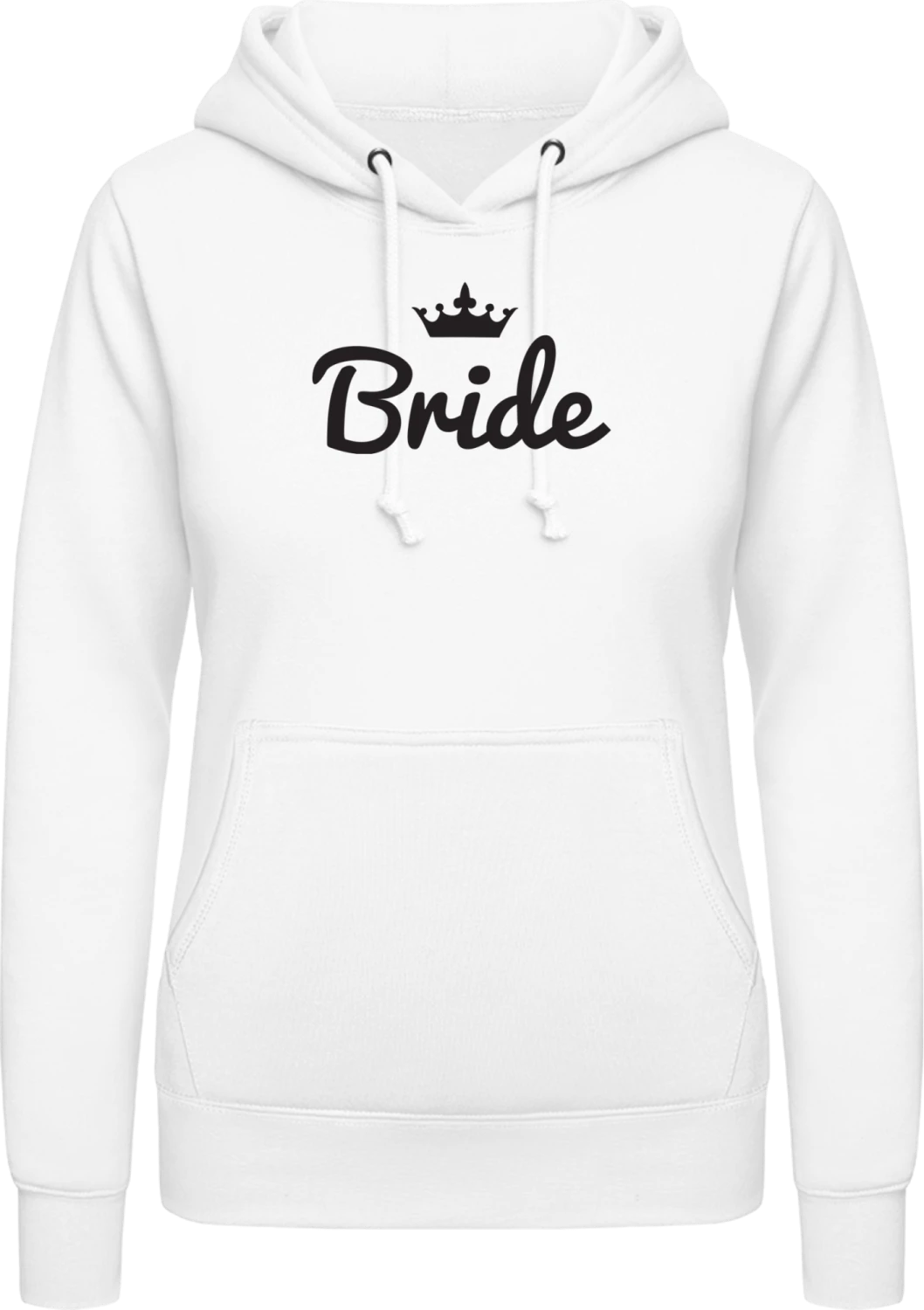 Bride Crown - Arctic white AWDis ladies hoodie - Front