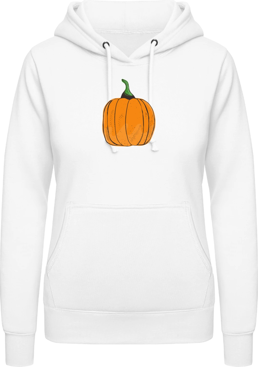 Großer Kürbis - Arctic white AWDis ladies hoodie - Front