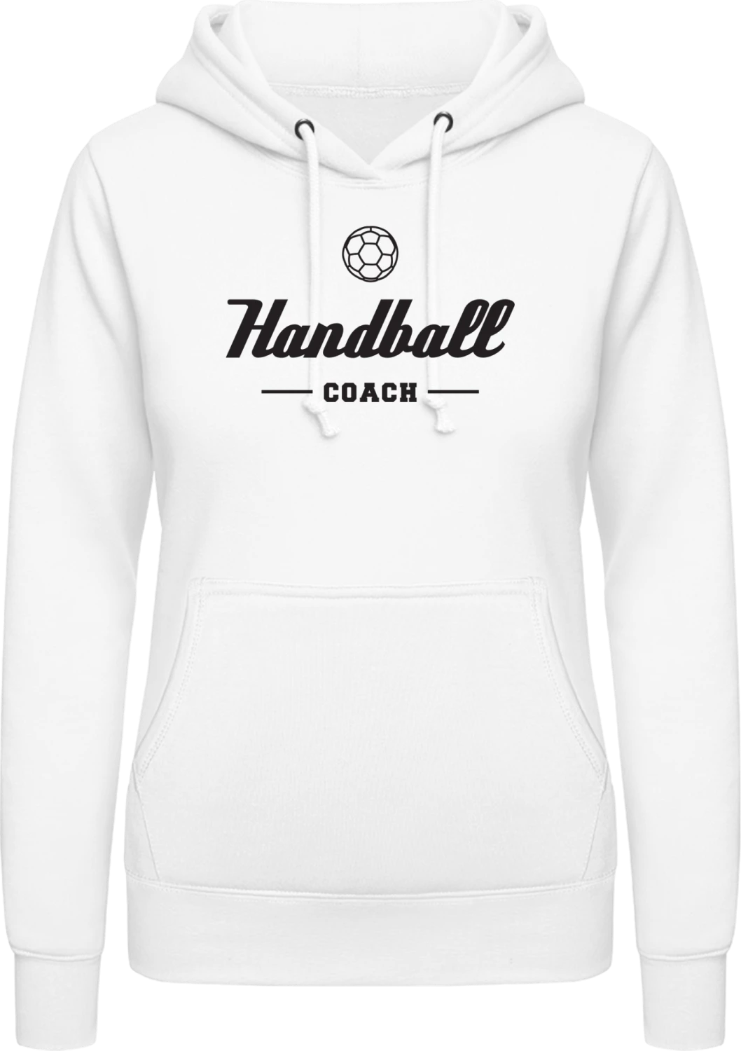 Handball Coach - Arctic white AWDis ladies hoodie - Front