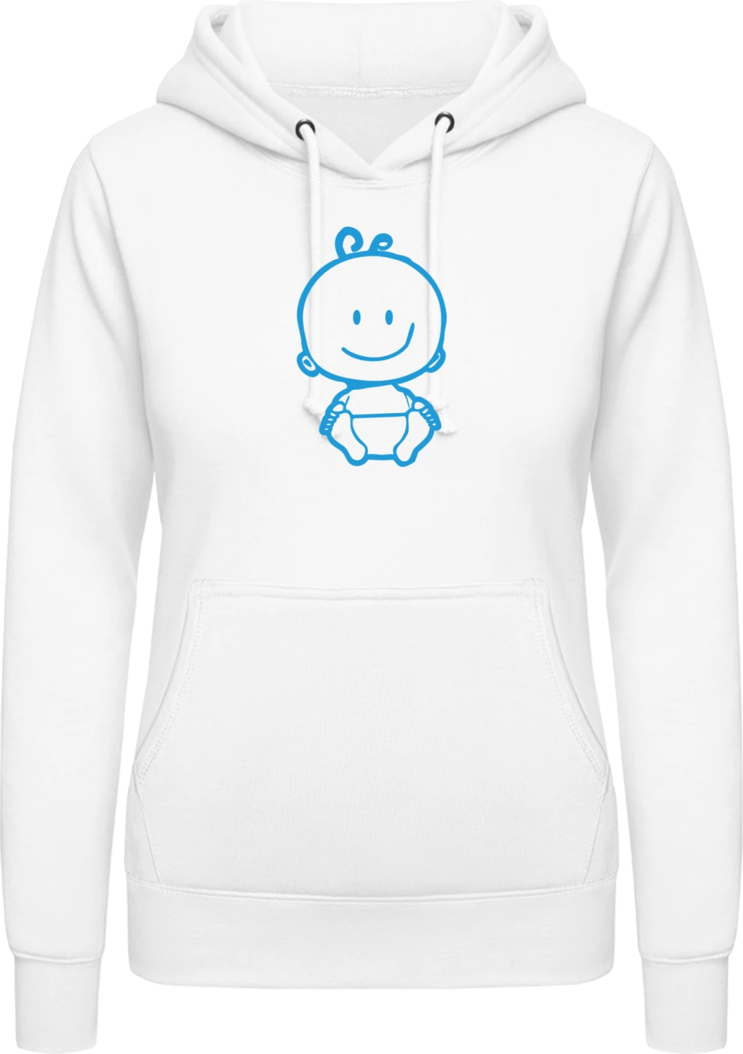 Baby Comic Icon - Arctic white AWDis ladies hoodie - Front