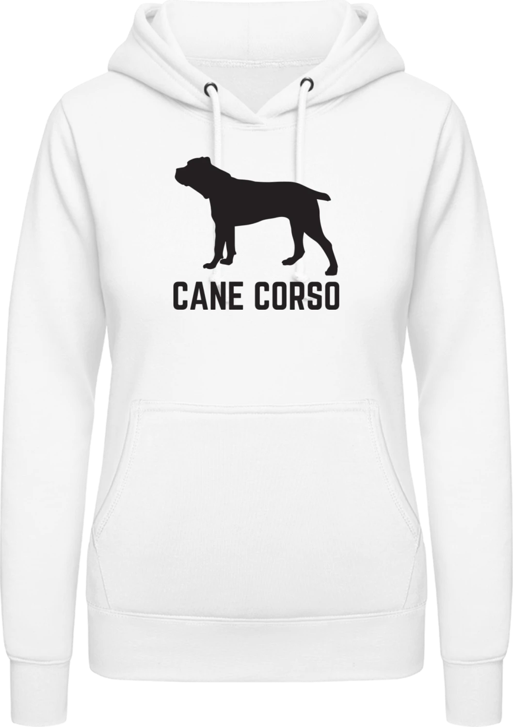 Cane Corso Illustration - Arctic white AWDis ladies hoodie - Front