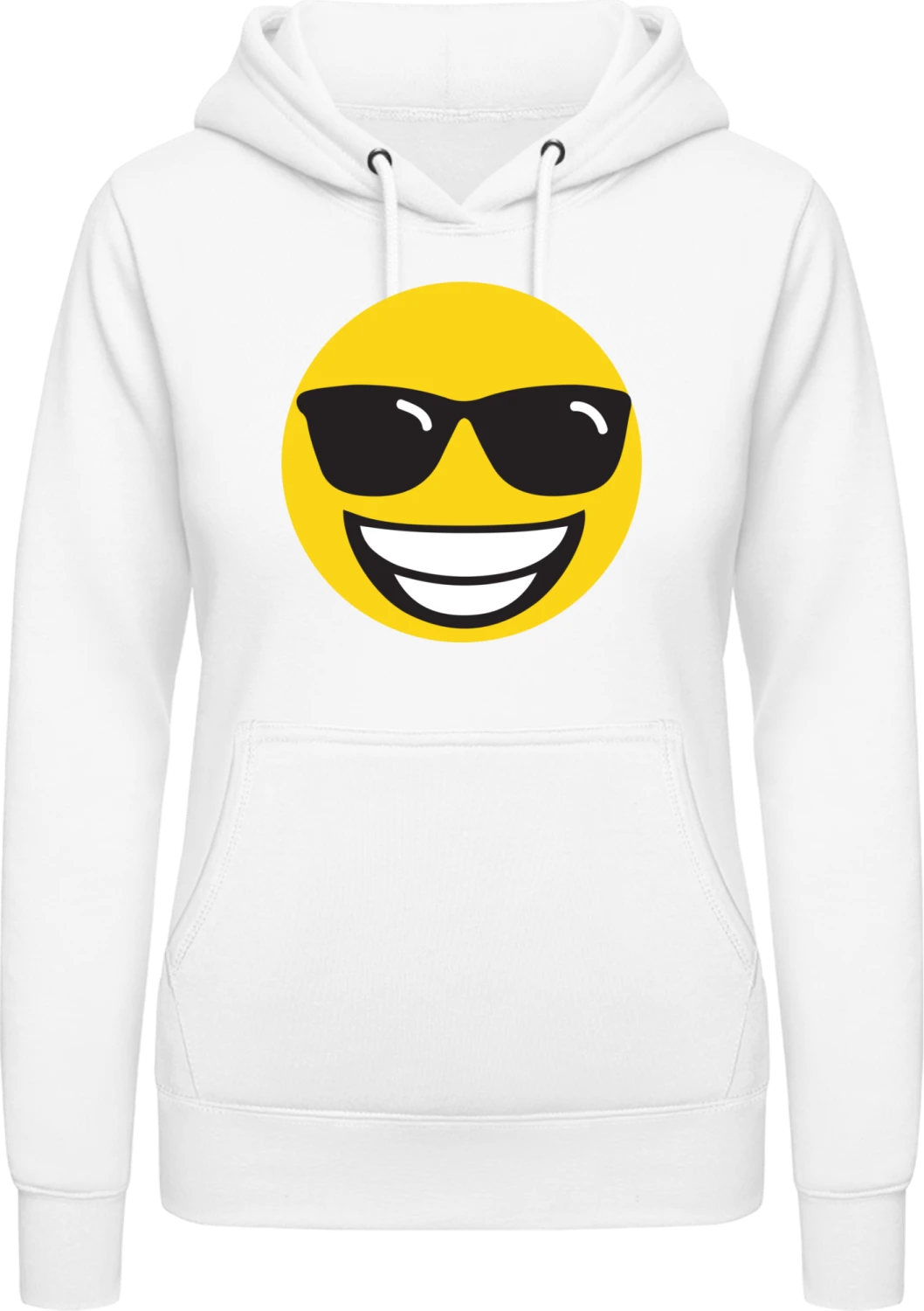 Sonnenbrille Smiley - Arctic white AWDis ladies hoodie - Front