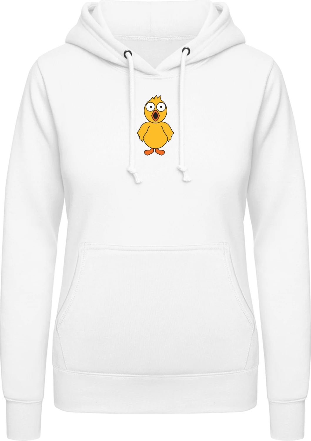 O o Duck - Arctic white AWDis ladies hoodie - Front